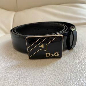 D&G patent leather belt